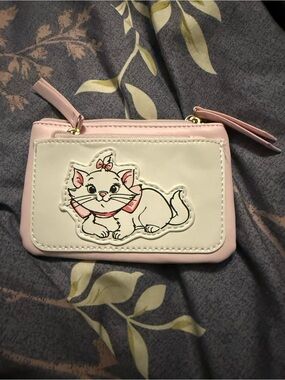 Primark Pink and White Cat Zip Pouch